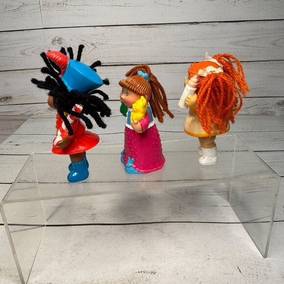 Cabbage Patch Kids McDonalds Toys Lot of 3 Vtg 1992 1993 Figures Yarn Hair - Picture 4 of 11